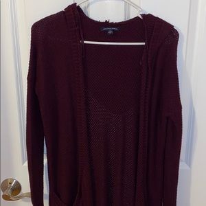 Purple knit cardigan Small
